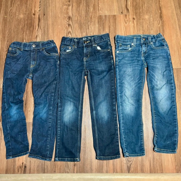 BUNDLE: Set of Three Blue Denim Jeans for Kids Boys Size 6 - Picture 1 of 6